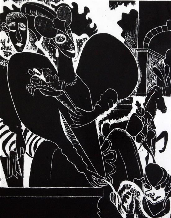 § Edward Burra (1905-1976) Mary Queen of Scots, overall 21 x 16.5in.